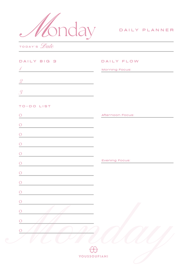 Daily Planner Inserts — 3-Month Bundle