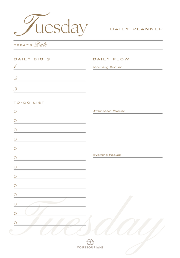 Daily Planner Inserts — 3-Month Bundle